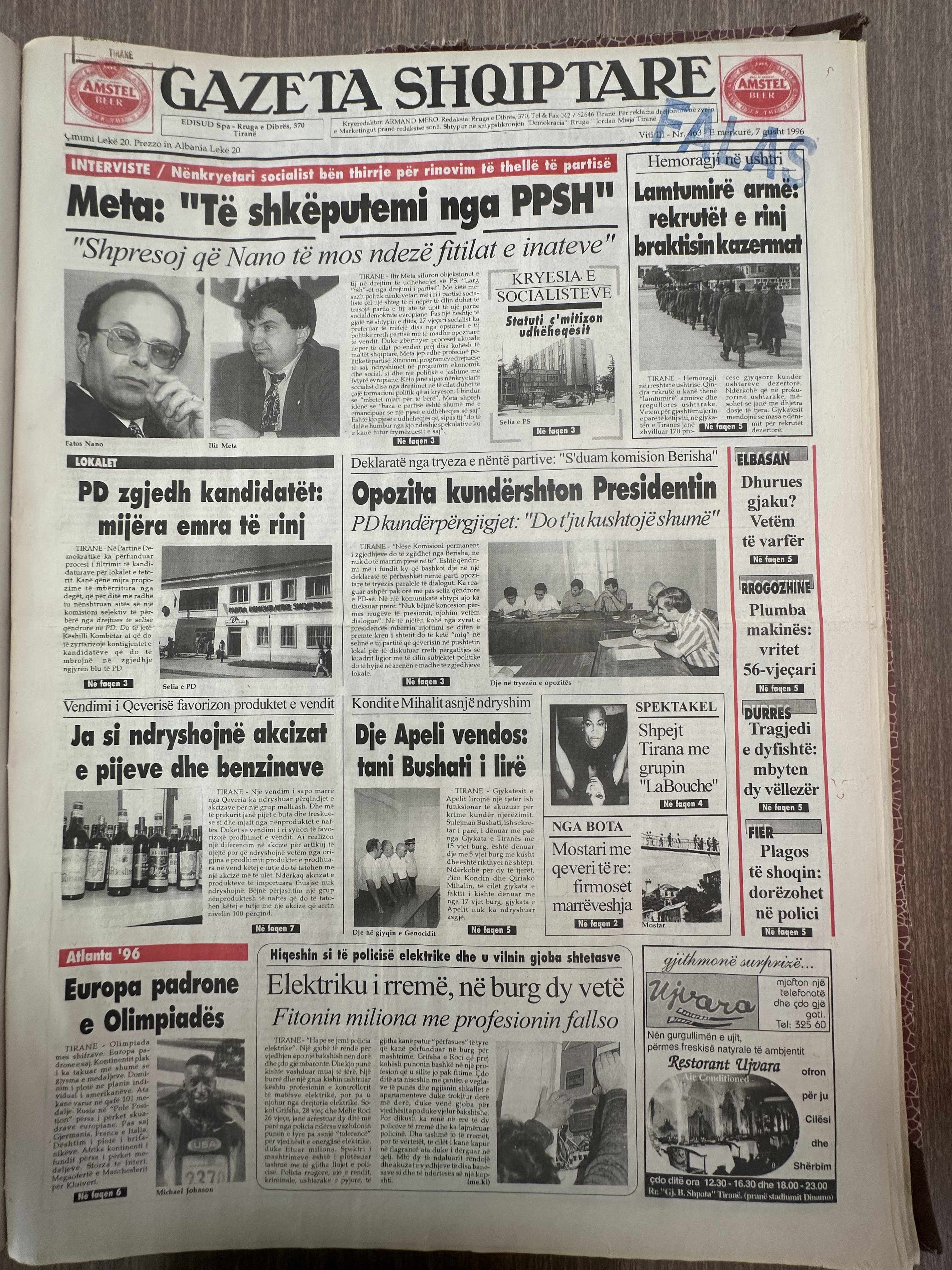 Gazeta Shqiptare 1996-08-07